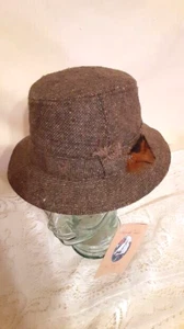 Irish Soft Tweed Walking Hat - Hanna Hats of Donegal Town - Size: XL - Picture 1 of 7