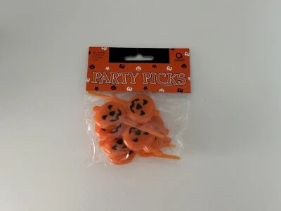 Selecciones de fiesta de plástico y reutilizables Amscan, Happy Pumpkins, NUEVO, paquete de 10 Foto 1 de 2