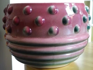 PLANTADORA MAYÓLICA SARREGUEMINES FRANCIA CIRCA 1920 DE COLECCIÓN - Imagen 1 de 9