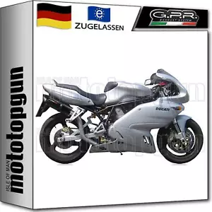 GPR HIGH 2 EXHAUST ABE FURORE BLACK DUCATI SUPERSPORT SS 750 2001 01 2002 02 - Picture 1 of 3
