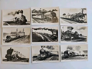 9 X Steam Train Postcards By Valentine Inc Flying Scotsman Mancunian Royal Scot - Picture 1 of 15