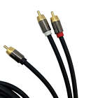 Premium Subwoofer Audio Cable 1 Rca To 2 Rca Y Splitter Gold Plated