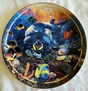 Bradford Dolphin “Mother’s Love II” Visions Beneath the Sea Collector Plate #2 - Picture 1 of 2