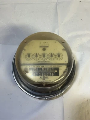 SCHLUMBERGER WATTHOUR METER KWH, J5S, 5 POINTER, 240V, 200A, FM 2S, ZERO RESET - Image 1 of 4
