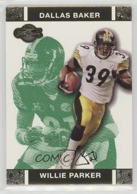 2007 Co-Signers Green Changing Faces Gold Willie Parker Dallas Baker Rookie RC - Image 1 of 2