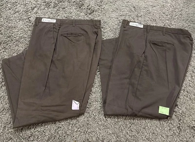 LOT OF 2 Cintas Comfort Flex Brown Work Pants Size 40x29 945-50 Very Comfortable - Image 1 of 4