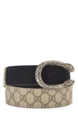 GUCCI BLACK COATED CANVAS DIONYSUS BELT - Image 1 of 4
