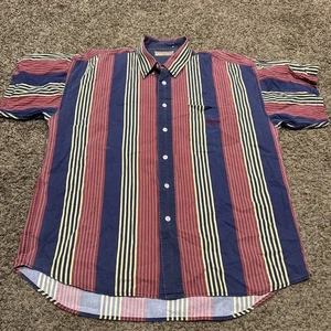 Vintage 80s GUESS Georges Marciano Shirt Mens L Cotton Button Up A7 - Picture 1 of 4