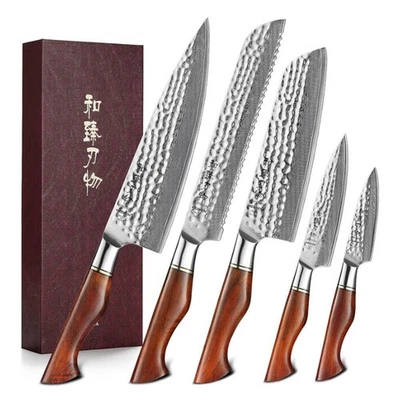 HEZHEN Damastmesser Set, 73 Lagen Damas Stahl Küchenmesser, Profi Kochmesser - Bild 1 von 4