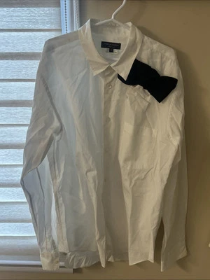 Pajarita Comme Des Garçons Homme Plus blanca abotonada talla pequeña Foto 1 de 4