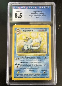 CGC 8.5 NM/MINT+ Vaporeon Jungle 1999 WOTC Holo Rare Pokemon 12/64 - Bild 1 von 7