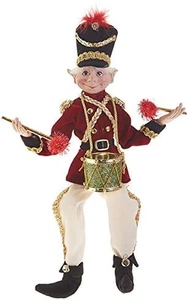 Statuina Elfo Posabile 16" Plaid Tidings - Decorazione Elfo Vacanze - Foto 1 di 1