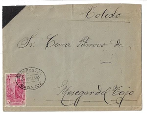 España: 1939; Cubierta solo con sello huérfanos, rincón de luto, EBES-037 - Imagen 1 de 2