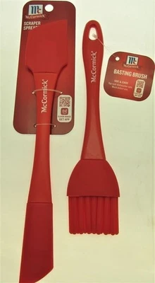 McCormick Silicone Basting Brush Silicone Double Spatula RED Essentials Kit - Image 1 of 4