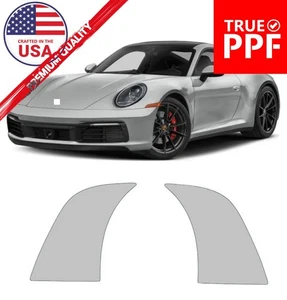 For Porsche 992 Carrera 2020-2024 Stone Guard 3M Vinyl PreCut Matte Black - Pair - Picture 1 of 5