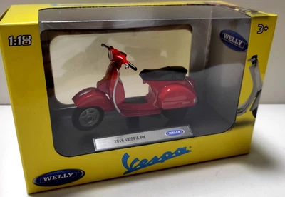 WELLY VESPA COLLECTION 1:18 MOTO DIE CAST VESPA PX 2016 ROSSO ART 39178 - Immagine 1 di 2