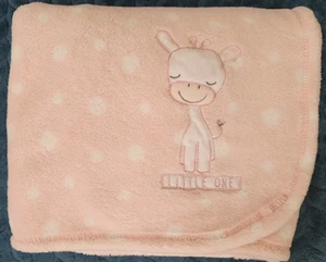 Early Days Giraffa LITTLE ONE coperta in pile rosa carrozzina Primark usata in buone condizioni - Foto 1 di 7