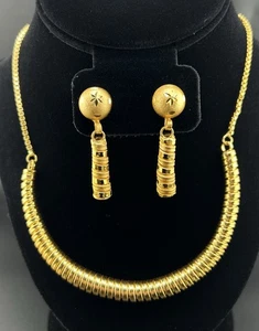 Goldfarbenes Spiral Schmuckset - Bild 1 von 16