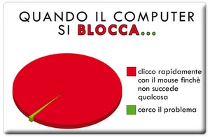 MAGNETE RETTANGOLARE CALAMITA FRIGO FRIDGE MAGNET COMPUTER STATISTICHE - Picture 1 of 1