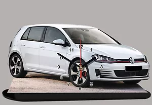 MINIATURE, VOLKSWAGEN GOLF GTI -03 EN HORLOGE - Bild 1 von 1