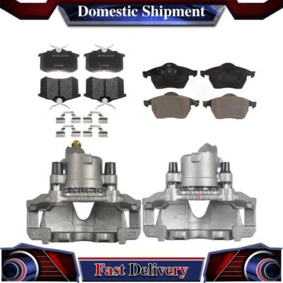 Juego de pastillas de freno de disco delanteras traseras pinzas de freno de disco para Volkswagen Golf 1996-1999 Foto 1 de 4