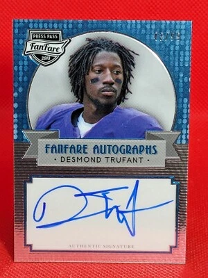 2013 Press Pass Fanfare Aqua Desmond Trufant #DT Rookie Auto RC **43/99** - Image 1 of 2
