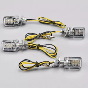 4x 6 LED 12V Motorcycle Mini Dirt Bike Turn Signal Blinker Indicator Light Black - Picture 1 of 6