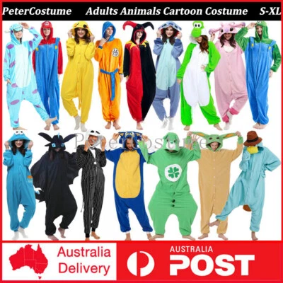 Unisex Adults Animals Cartoon Costume Kigurumi Pajamas Pyjamas Sleepwear Cosplay - Image 1 of 4
