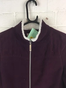 Maine New England Dark Purple Full Zip Close Jacket Size UK 12 #CEG GA-5382 - Picture 1 of 7