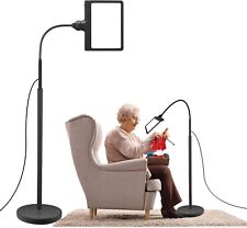 5X Magnifying Glass with Light and Stand, 36 LED Dimmable Floor Magnifying Lamp,