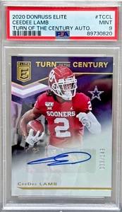 2020 Panini Chronicles Elite CeeDee Lamb Turn of The Century Auto #/149 PSA 9 - Picture 1 of 2