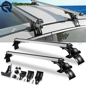 Universal 48" Car Top Roof Cross Bar Luggage Cargo Carrier Rack w/ 3 Kinds Clamp - Picture 1 of 12