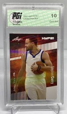 Stephen Steph Curry 2022 Leaf HYPE! #92 White Shimmer 1 of 1 Trading Card PGI 10