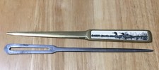 Vintage Brass-Ducks & IDL 150 Stainless Steel Letter Openers 9in. Lot of 2