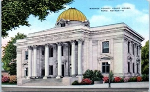 WASHOE COUNT COURT HOUSE Reno, Nevada NV lino - Postal - Imagen 1 de 2