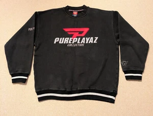 Vintage Pure Playaz Sweatshirt Size L Hip Hop Streetwear Scater schwarz - Bild 1 von 11
