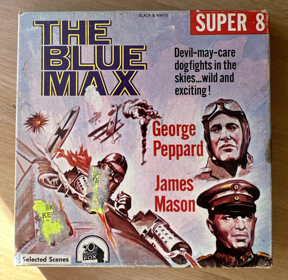 1976 The Blue Max, (Super 8) George Peppard, James Mason, B & W Foto 1 de 4