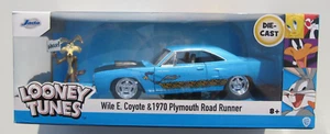 1:24 HOLLYWOOD RIDES LOONEY TUNES WILE E COYOTE 1970 PLYMOUTH ROAD RUNNER 440-6 - Picture 1 of 7
