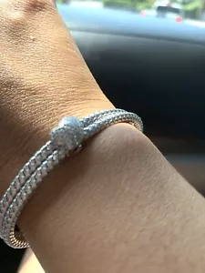 Effy 925 Sterling Silver Diamond Heart Women Bracelet, 0.23 TCW Diamond/Gift - Picture 1 of 3