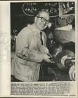 1960 Press Photo Television quiz show winner works in New York shoe repair shop