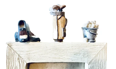 Marco de fotos de golf papá hermano regalo zapatos palos bolsa pelotas 3x2 fotos escritorio oficina Foto 1 de 4