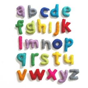 Lower Case Alphabet Toy A to Z Educational Felt letters Montessori Sensory Play - Picture 1 of 2