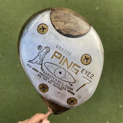 Vintage Ping Eye 2 RH 7 Wood 41 1/2” Karsten Mfg. Steel K-Shaft Good Grip - Image 1 of 4