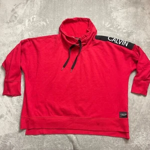 Calvin Klein Women's Performance Cowl Neck Sweatshirt Red 3X - Picture 1 of 8
