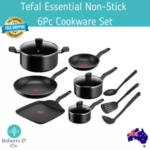 Tefal Essential Non-Stick 6Pc Cookware Set Pots and Pans Set Tefal Cookset - Picture 1 of 10
