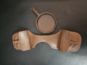 Vintage 1960’s Johnny West Doll Brown Saddle Bag & Skillet - Picture 1 of 4