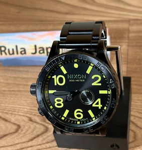 NIXON The 51-30 Black Yellow Stainless steel Working condition No Links & No Box - Picture 1 of 15