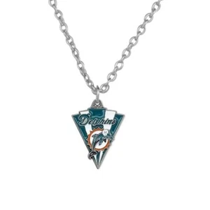 Silver Miami Dolphins Pendant Necklace - Picture 1 of 1