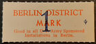1 Mark 1945/1946 BERLIN BRIGADE US Army West Berlin, canteen money, canteen money