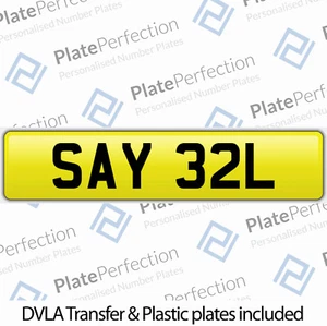 PLACA PRIVADA SAY 32L SAYER LEE LUKE LISA LOU QUERIDA DVLA REG - Imagen 1 de 1